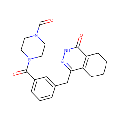 O=CN1CCN(C(=O)c2cccc(Cc3n[nH]c(=O)c4c3CCCC4)c2)CC1 ZINC000143857656