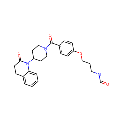 O=CNCCCOc1ccc(C(=O)N2CCC(N3C(=O)CCc4ccccc43)CC2)cc1 ZINC000013832056