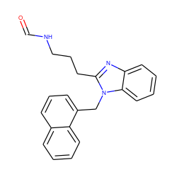 O=CNCCCc1nc2ccccc2n1Cc1cccc2ccccc12 ZINC000008580040