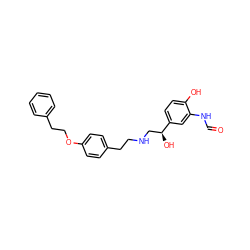 O=CNc1cc([C@@H](O)CNCCc2ccc(OCCc3ccccc3)cc2)ccc1O ZINC000028371326