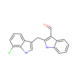 O=Cc1c(Cc2c[nH]c3c(Cl)cccc23)[nH]c2ccccc12 ZINC000299829201