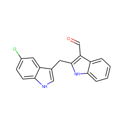 O=Cc1c(Cc2c[nH]c3ccc(Cl)cc23)[nH]c2ccccc12 ZINC000299826823