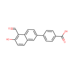 O=Cc1c(O)ccc2cc(-c3ccc(C(=O)O)cc3)ccc12 ZINC000169699703