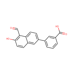 O=Cc1c(O)ccc2cc(-c3cccc(C(=O)O)c3)ccc12 ZINC000169699689