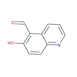 O=Cc1c(O)ccc2ncccc12 ZINC000032501143