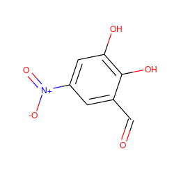 O=Cc1cc([N+](=O)[O-])cc(O)c1O ZINC000013730971