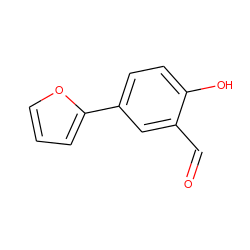 O=Cc1cc(-c2ccco2)ccc1O ZINC000016946793