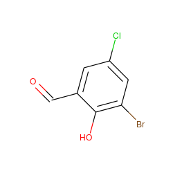 O=Cc1cc(Cl)cc(Br)c1O ZINC000000122906