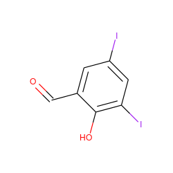 O=Cc1cc(I)cc(I)c1O ZINC000004529294