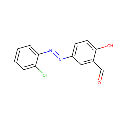 O=Cc1cc(N=Nc2ccccc2Cl)ccc1O ZINC000253981813