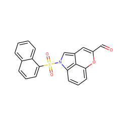 O=Cc1cc2cn(S(=O)(=O)c3cccc4ccccc34)c3cccc(o1)c23 ZINC001772625189