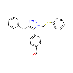 O=Cc1ccc(-c2c(Cc3ccccc3)nnn2CSc2ccccc2)cc1 ZINC000066123083