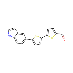 O=Cc1ccc(-c2ccc(-c3ccc4[nH]ccc4c3)s2)s1 ZINC000299825929