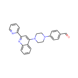 O=Cc1ccc(N2CCN(c3cc(-c4ccccn4)nc4ccccc34)CC2)cc1 ZINC000096269560