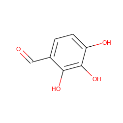 O=Cc1ccc(O)c(O)c1O ZINC000001595754