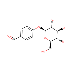 O=Cc1ccc(O[C@@H]2O[C@H](CO)[C@@H](O)[C@H](O)[C@H]2O)cc1 ZINC000005234422