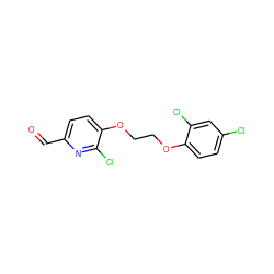 O=Cc1ccc(OCCOc2ccc(Cl)cc2Cl)c(Cl)n1 ZINC000073224067