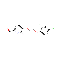 O=Cc1ccc(OCCOc2ccc(Cl)cc2Cl)c(I)n1 ZINC000073221315