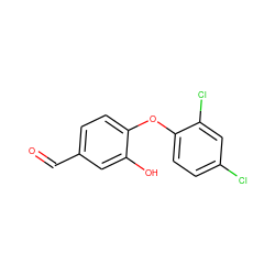 O=Cc1ccc(Oc2ccc(Cl)cc2Cl)c(O)c1 ZINC000096900552