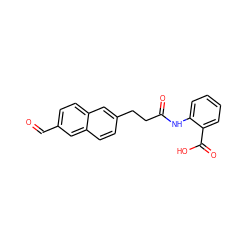 O=Cc1ccc2cc(CCC(=O)Nc3ccccc3C(=O)O)ccc2c1 ZINC000040949335