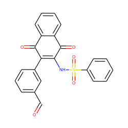 O=Cc1cccc(C2=C(NS(=O)(=O)c3ccccc3)C(=O)c3ccccc3C2=O)c1 ZINC000169333499