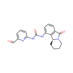 O=Cc1cccc(NC(=O)Nc2cccc3c2[C@@H]2CCCCN2C3=O)n1 ZINC000653740684