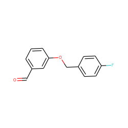 O=Cc1cccc(OCc2ccc(F)cc2)c1 ZINC000000151843