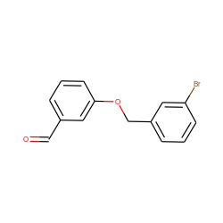 O=Cc1cccc(OCc2cccc(Br)c2)c1 ZINC000002558323