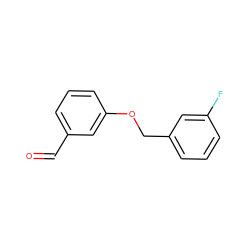 O=Cc1cccc(OCc2cccc(F)c2)c1 ZINC000000467405