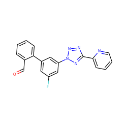 O=Cc1ccccc1-c1cc(F)cc(-n2nnc(-c3ccccn3)n2)c1 ZINC000028456673