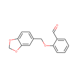 O=Cc1ccccc1OCc1ccc2c(c1)OCO2 ZINC000004992640