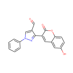 O=Cc1cn(-c2ccccc2)nc1-c1cc2cc(O)ccc2oc1=O ZINC000003188014