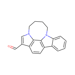 O=Cc1cn2c3c1ccc1c4ccccc4n(c13)CCCC2 ZINC000073200026