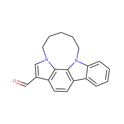 O=Cc1cn2c3c1ccc1c4ccccc4n(c13)CCCCC2 ZINC000473154932