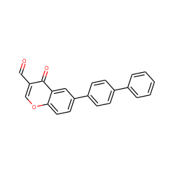 O=Cc1coc2ccc(-c3ccc(-c4ccccc4)cc3)cc2c1=O ZINC000013536424