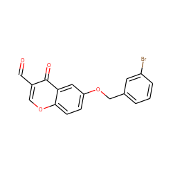 O=Cc1coc2ccc(OCc3cccc(Br)c3)cc2c1=O ZINC000084655380