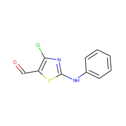 O=Cc1sc(Nc2ccccc2)nc1Cl ZINC000003061104