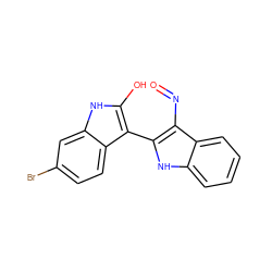 O=Nc1c(-c2c(O)[nH]c3cc(Br)ccc23)[nH]c2ccccc12 ZINC000101094033