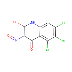 O=Nc1c(O)[nH]c2cc(Cl)c(Cl)c(Cl)c2c1=O ZINC000013757446