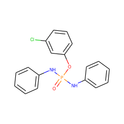 O=P(Nc1ccccc1)(Nc1ccccc1)Oc1cccc(Cl)c1 ZINC000000658453