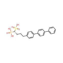 O=P(O)(O)[C@@H](CCCc1ccc(-c2ccc(-c3ccccc3)cc2)cc1)S(=O)(=O)O ZINC000013746388