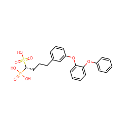 O=P(O)(O)[C@@H](CCCc1cccc(Oc2ccccc2Oc2ccccc2)c1)S(=O)(=O)O ZINC000013746429