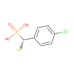 O=P(O)(O)[C@@H](S)c1ccc(Cl)cc1 ZINC000053314746