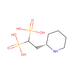 O=P(O)(O)C(C[C@@H]1CCCCN1)P(=O)(O)O ZINC000001536800