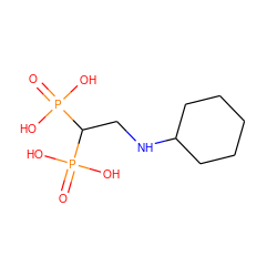 O=P(O)(O)C(CNC1CCCCC1)P(=O)(O)O ZINC000001535344