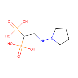 O=P(O)(O)C(CNN1CCCC1)P(=O)(O)O ZINC000029060133