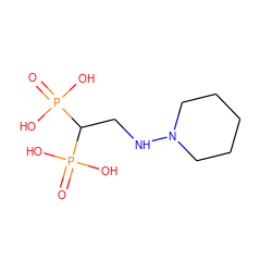 O=P(O)(O)C(CNN1CCCCC1)P(=O)(O)O ZINC000029060105