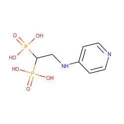 O=P(O)(O)C(CNc1ccncc1)P(=O)(O)O ZINC000084462597