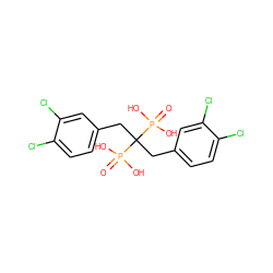 O=P(O)(O)C(Cc1ccc(Cl)c(Cl)c1)(Cc1ccc(Cl)c(Cl)c1)P(=O)(O)O ZINC000103263981