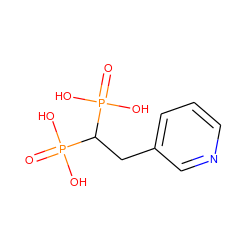 O=P(O)(O)C(Cc1cccnc1)P(=O)(O)O ZINC000026735782